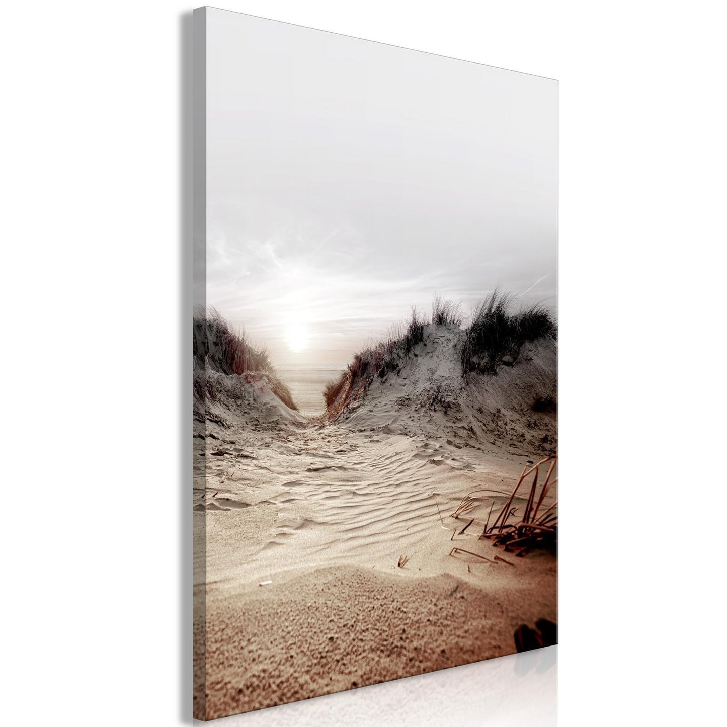 Schilderij - Way Through the Dunes (1 Part) Vertical