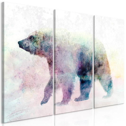Schilderij - Lonely Bear (3 Parts)