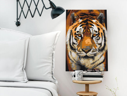 DIY-Gemälde auf Leinwand – Asiatischer Tiger 