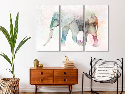 Gemälde - Gemalter Elefant (3 Teile)