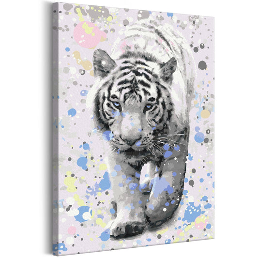 DIY-Leinwandgemälde – Weißer Tiger 