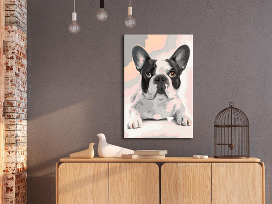 DIY painting on canvas - French Bulldog 
