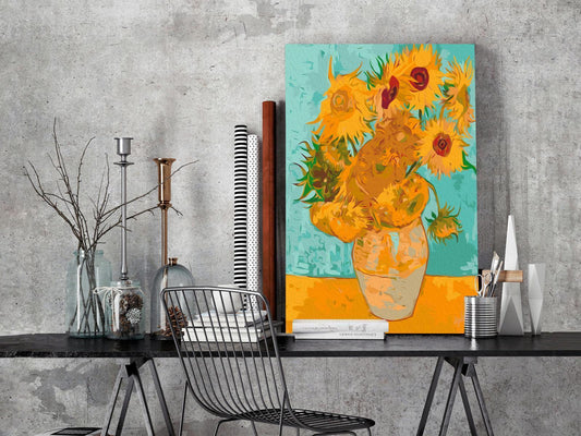 Doe-het-zelf op canvas schilderen - Van Gogh's Sunflowers