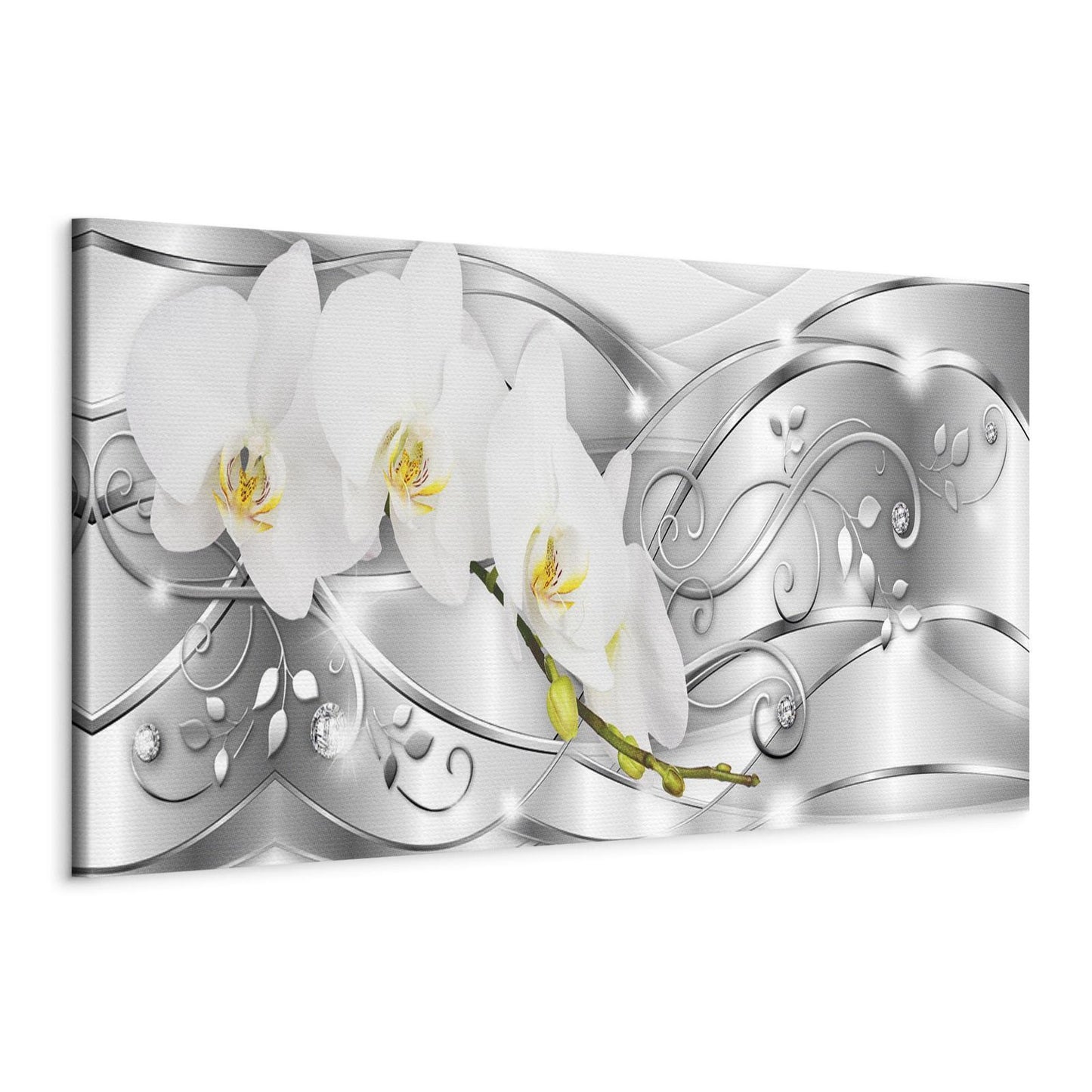 Painting - Flowering (1 Part) Narrow Silver
