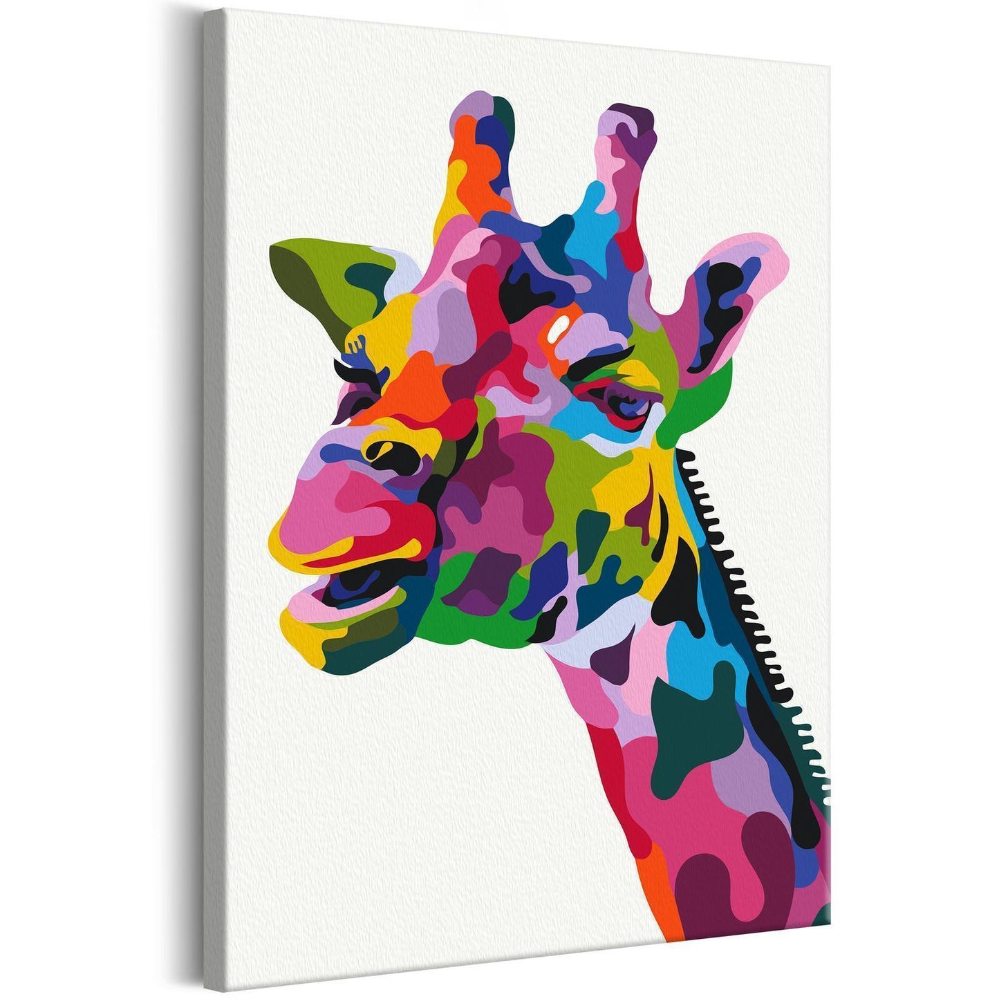 Doe-het-zelf op canvas schilderen - Colourful Giraffe