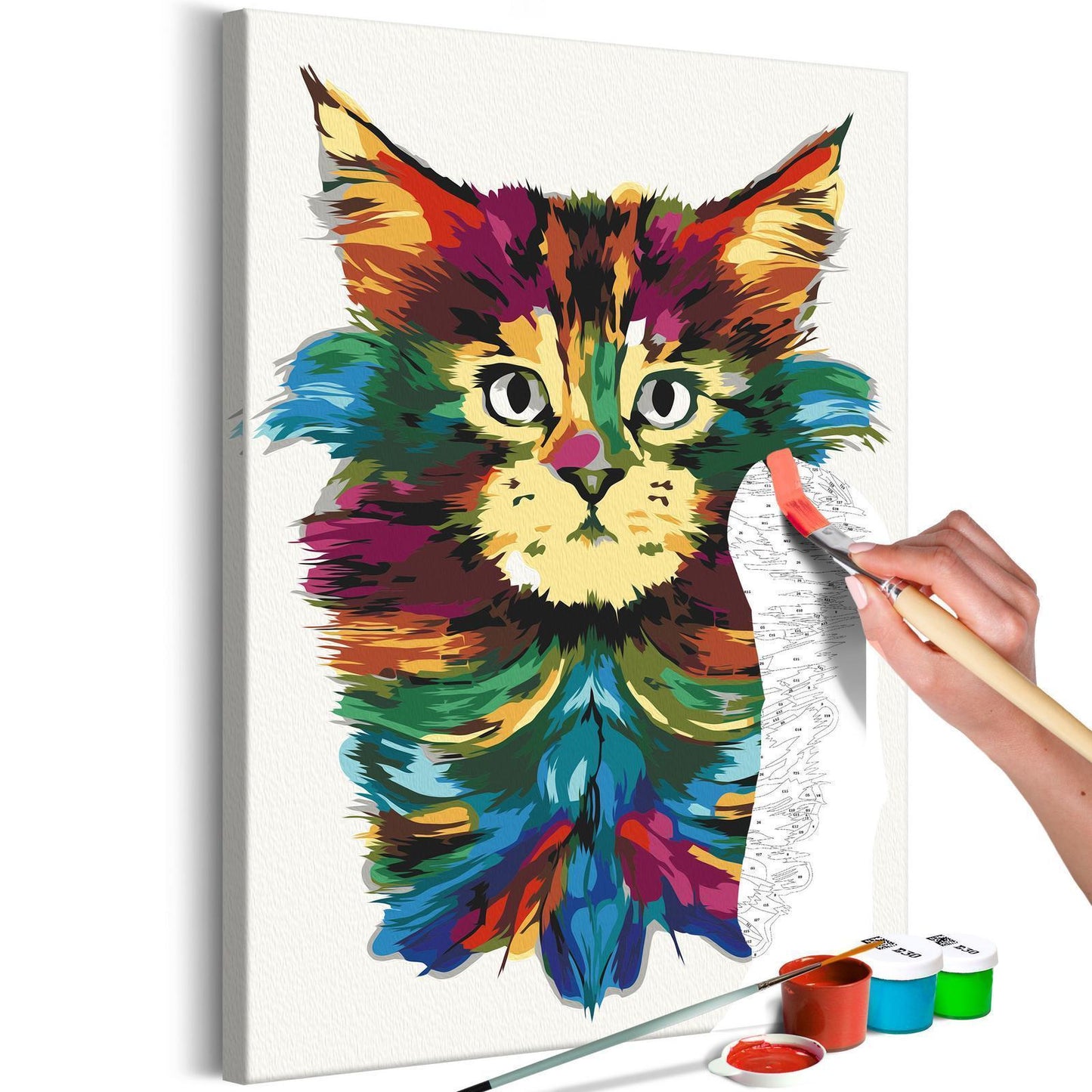 DIY painting on canvas - Colorful Mane 