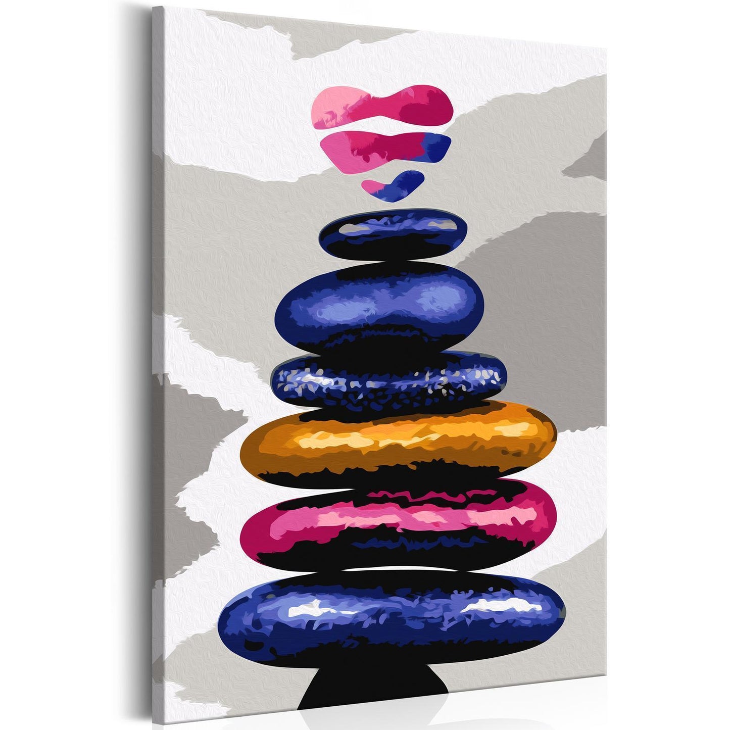 Doe-het-zelf op canvas schilderen - Colored Pebbles