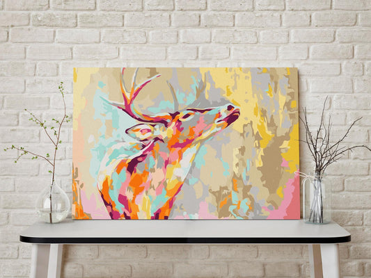 Doe-het-zelf op canvas schilderen - Proud Deer