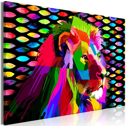 Painting - Rainbow Lion (1 Part) Wide