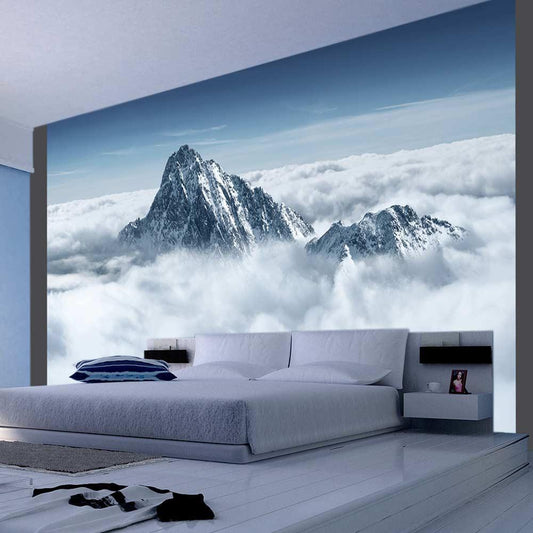 Fotobehang - Mountain in the clouds