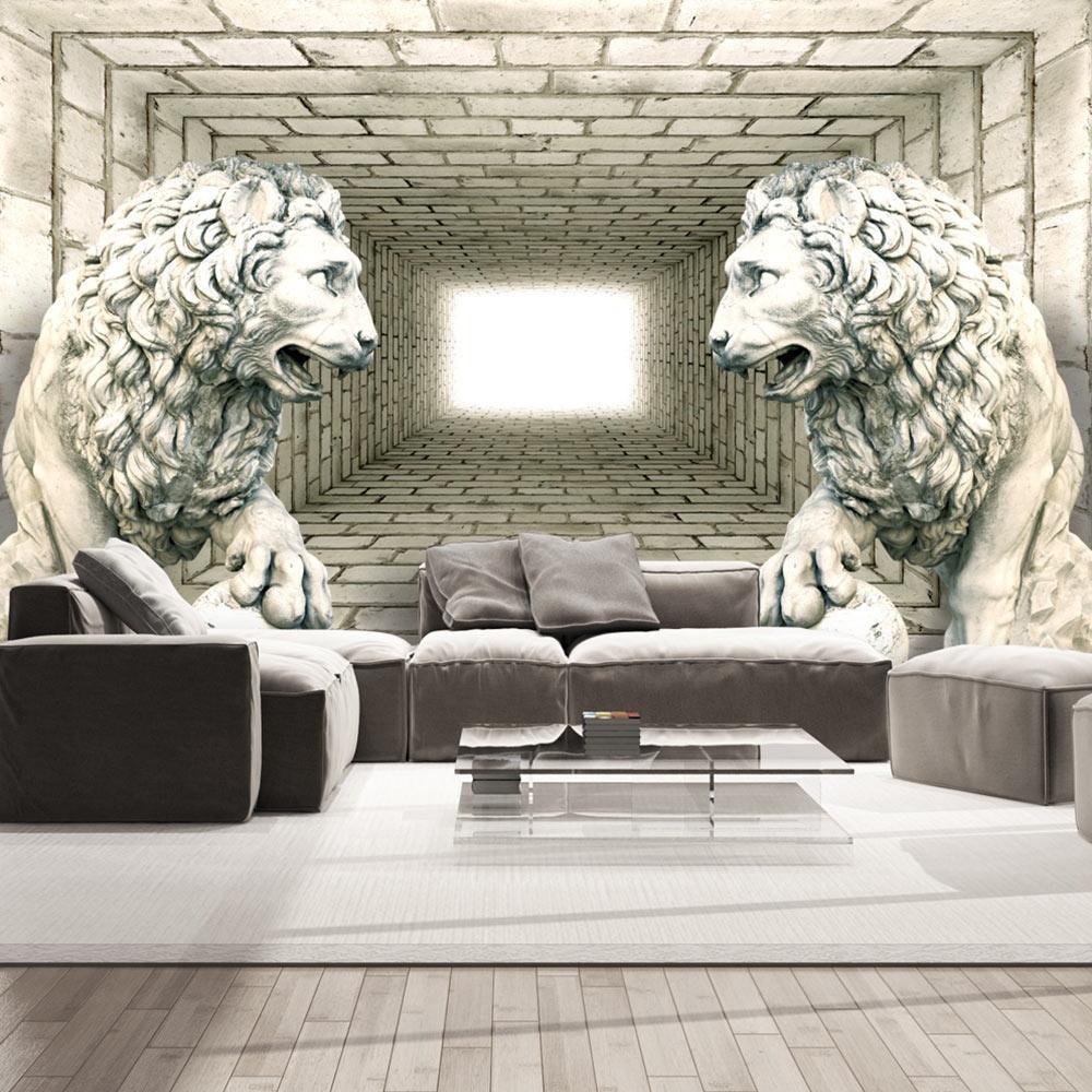 Fotobehang - Chamber of lions