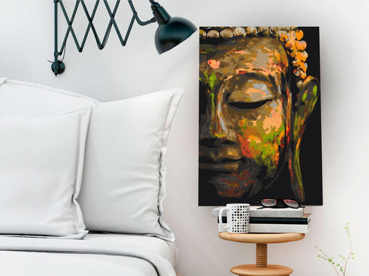 Doe-het-zelf op canvas schilderen - Buddha in the Shade