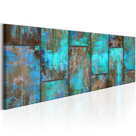 Schilderij - Metal Mosaic: Blue