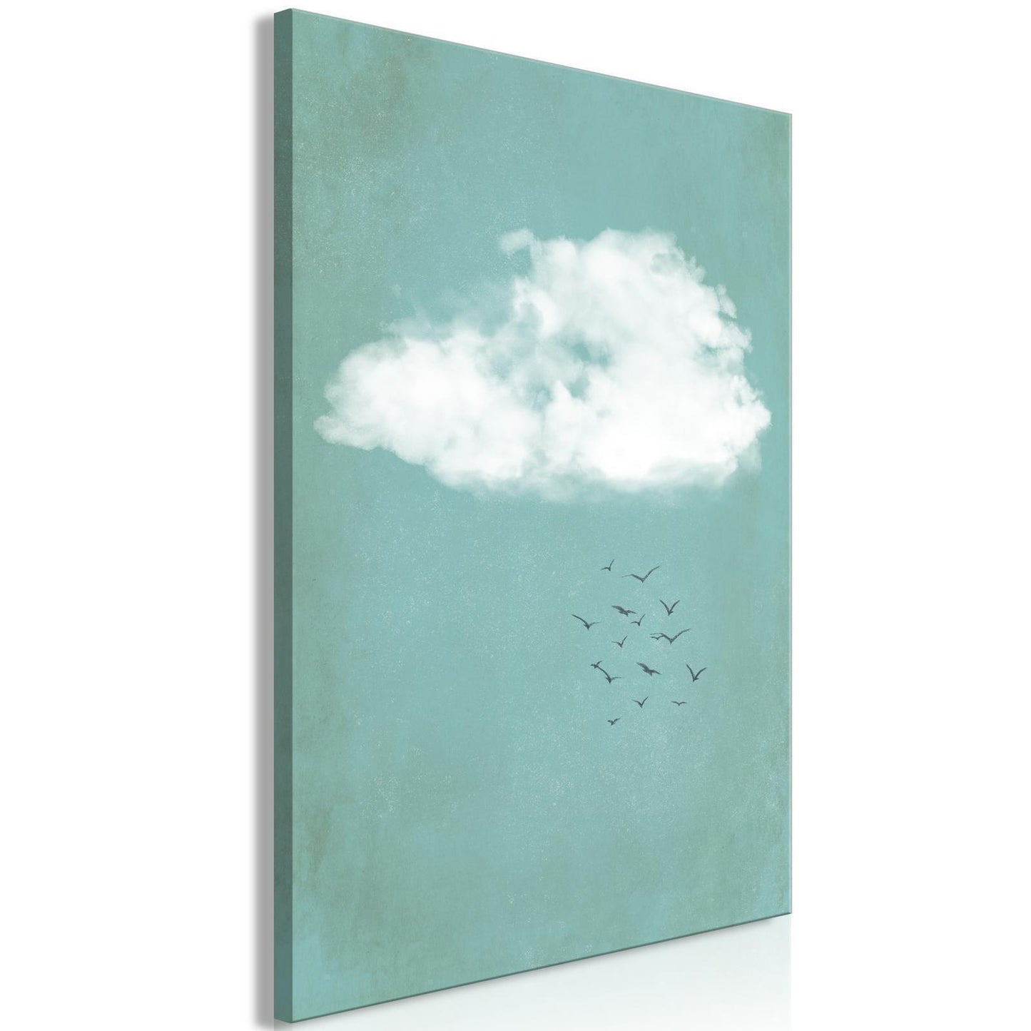 Gemälde - Cumulus und Vögel (1 Teil) Vertikal