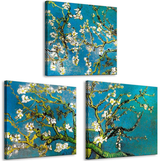 Schilderij - Blooming Almond (3 Parts)
