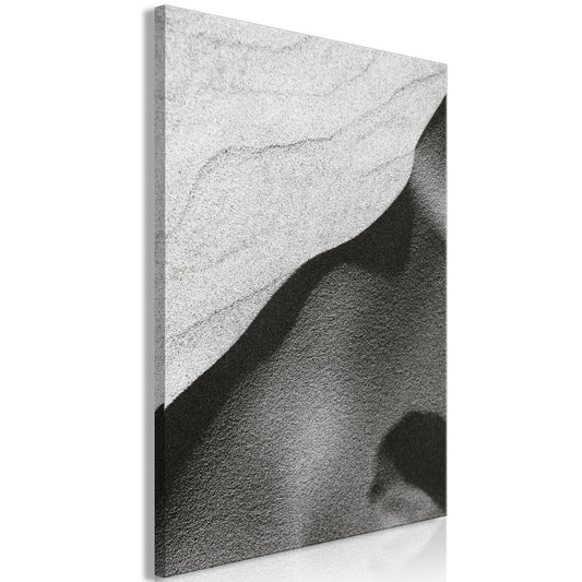 Schilderij - Desert Shadow (1-part) - Black and White Landscape of Endless Sand