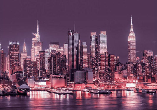 Fototapete - NYC: Purple Nights