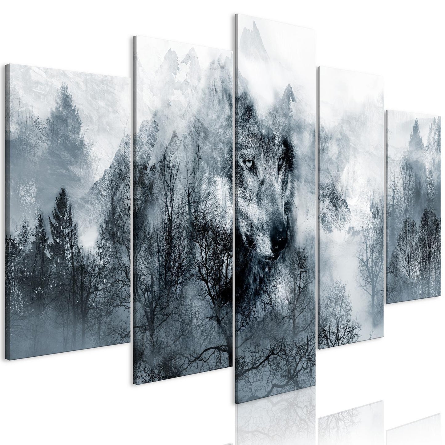 Painting - Mountain Predator (5 Parts) Wide