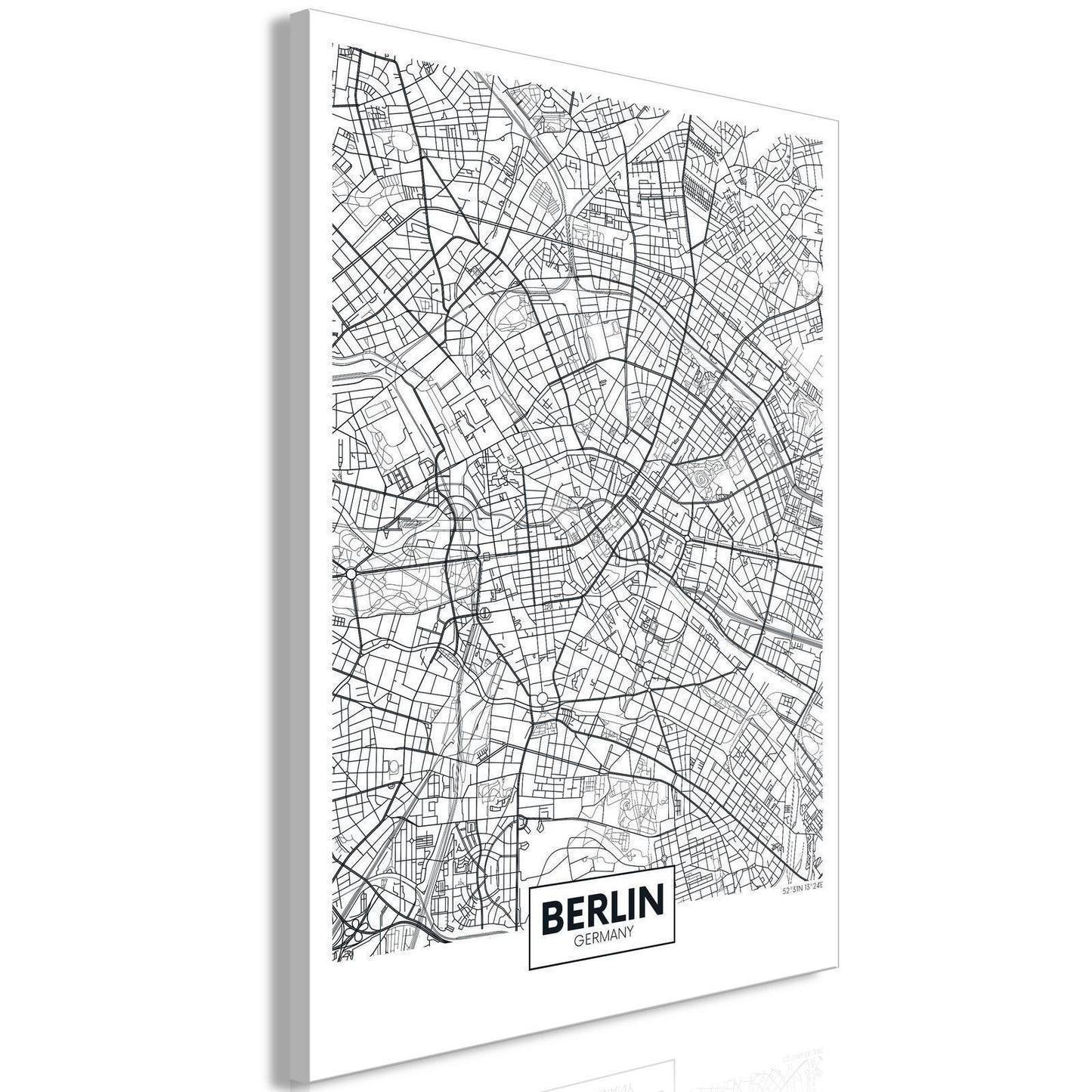 Gemälde - Karte von Berlin (1 Teil) Vertikal