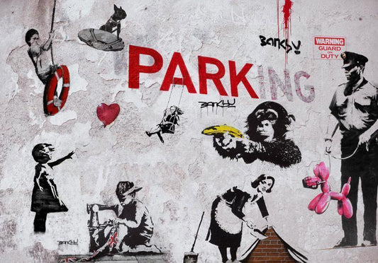 Fototapete - [Banksy] Graffiti-Vielfalt