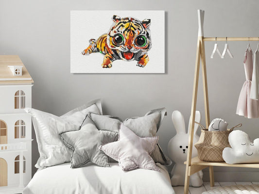 Doe-het-zelf op canvas schilderen - Sweet Tiger