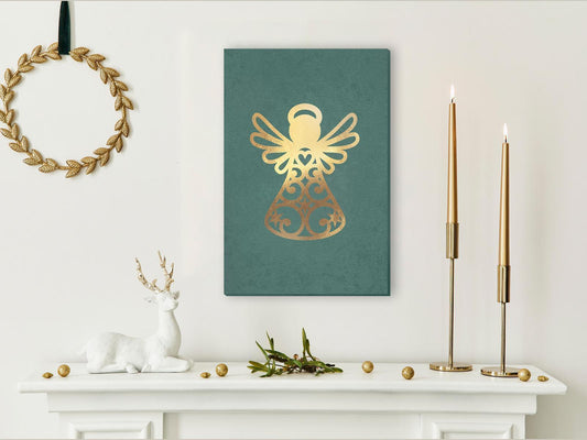 Schilderij - Angelic Christmas (1 Part) Vertical