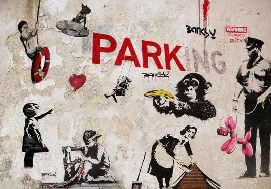 Fototapete - [Banksy] Graffiti-Collage