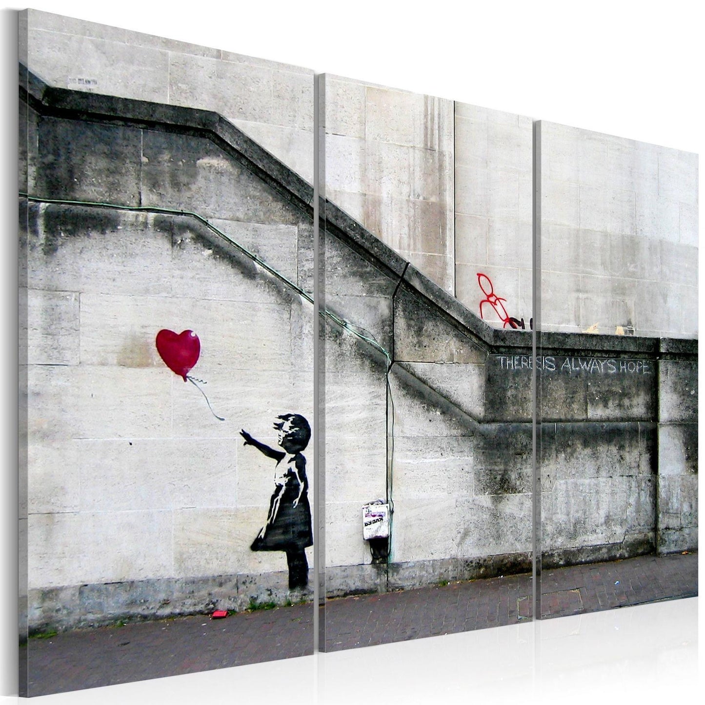 Schilderij - Girl With a Balloon by Banksy