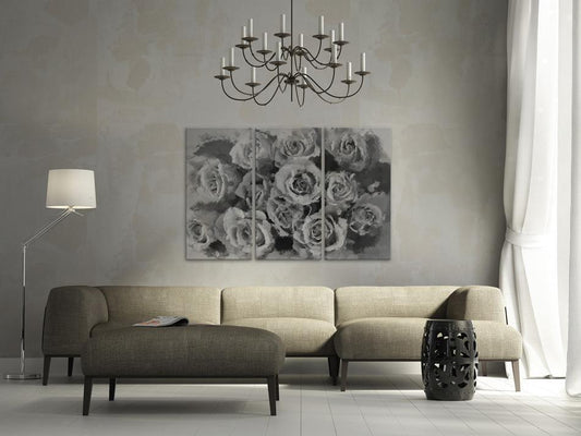 Painting - Twelve roses - triptych
