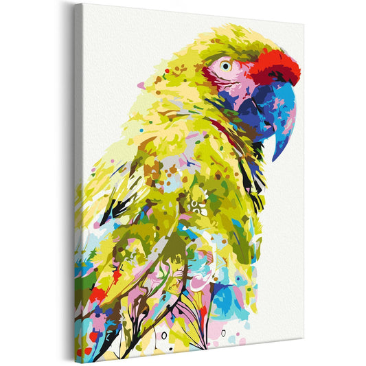 Doe-het-zelf op canvas schilderen - Tropical Parrot