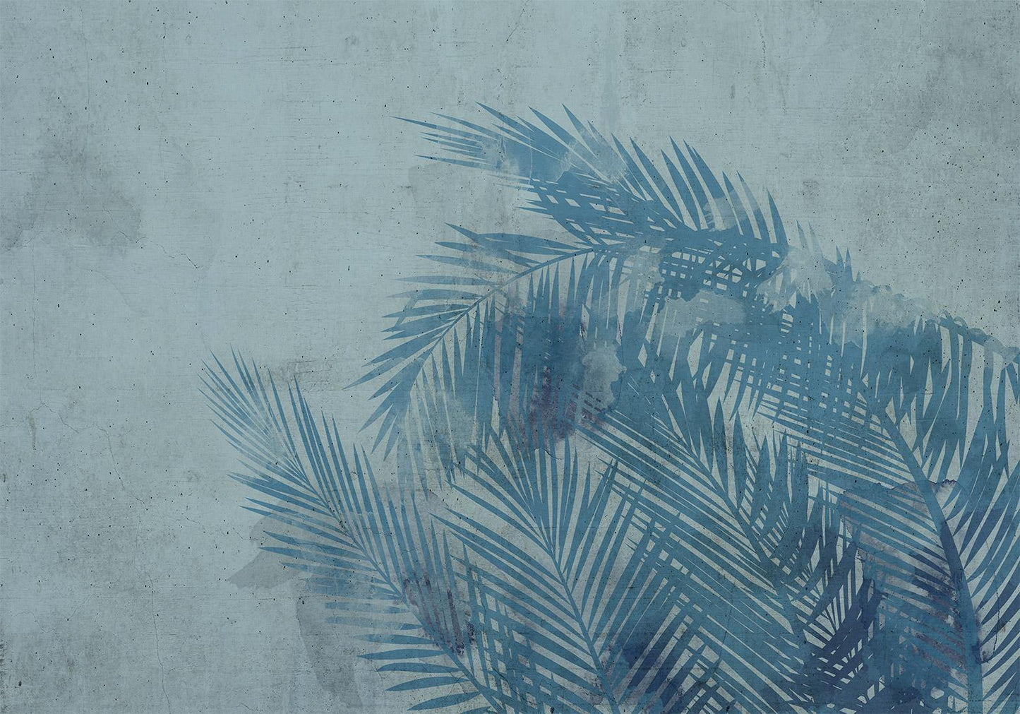 Self-adhesive photo wallpaper - Palm Trees in Blue