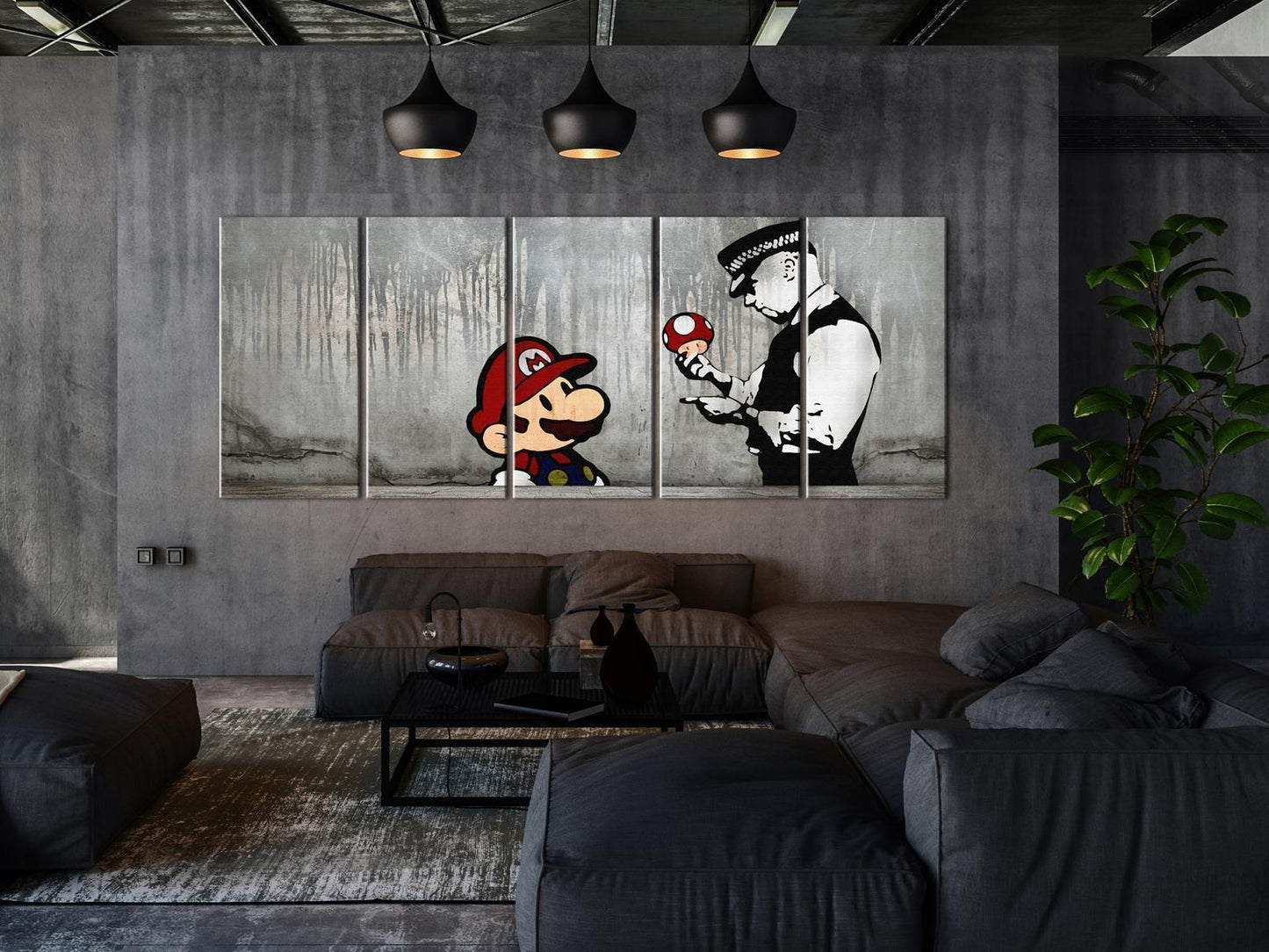 Malerei – Mario Bros. auf Beton