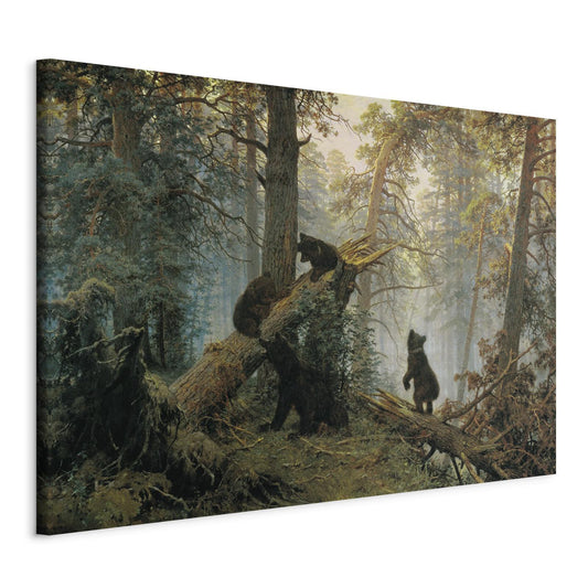 Schilderij - Morning in a Pine Forest