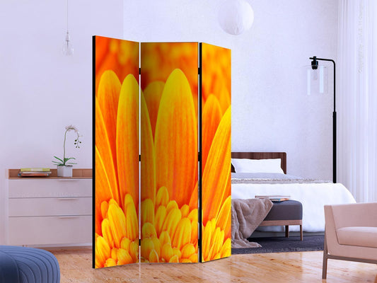 Folding Screen - Yellow Gerbera Daisies [Room Dividers] 