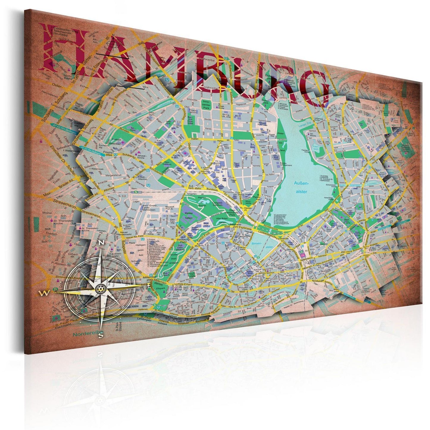Image on cork - Hamburg [Cork Map] 