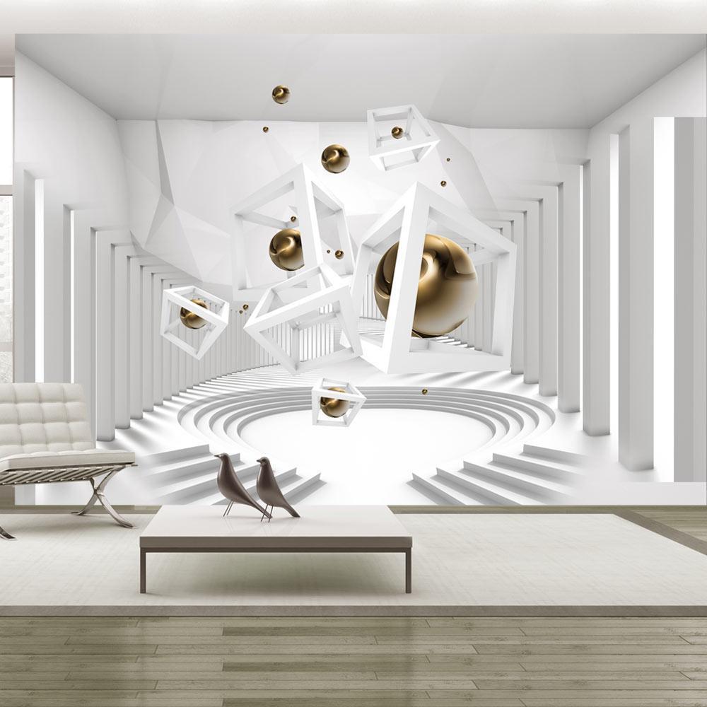 Fototapete - Column Arena - abstrakter Raum mit geometrischen Figuren