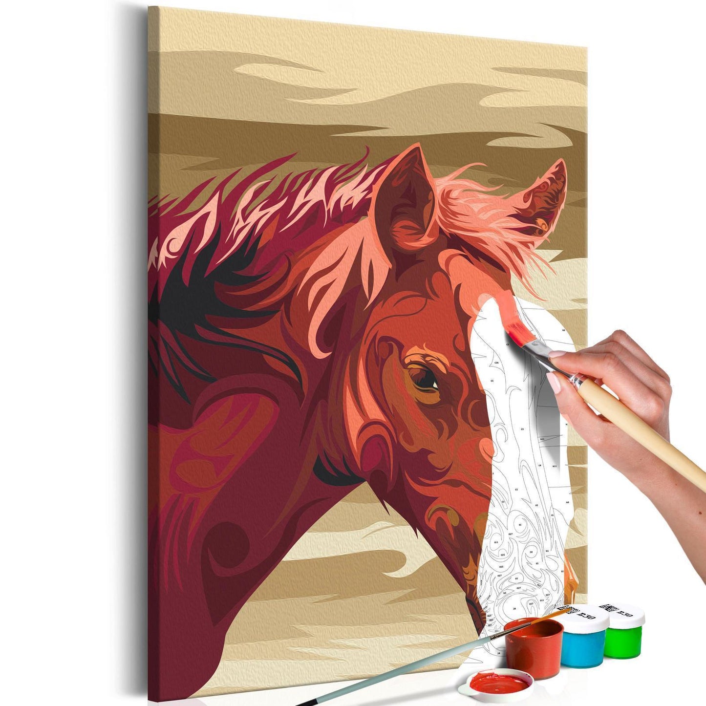 DIY Canvas Painting - Brown Horse 
