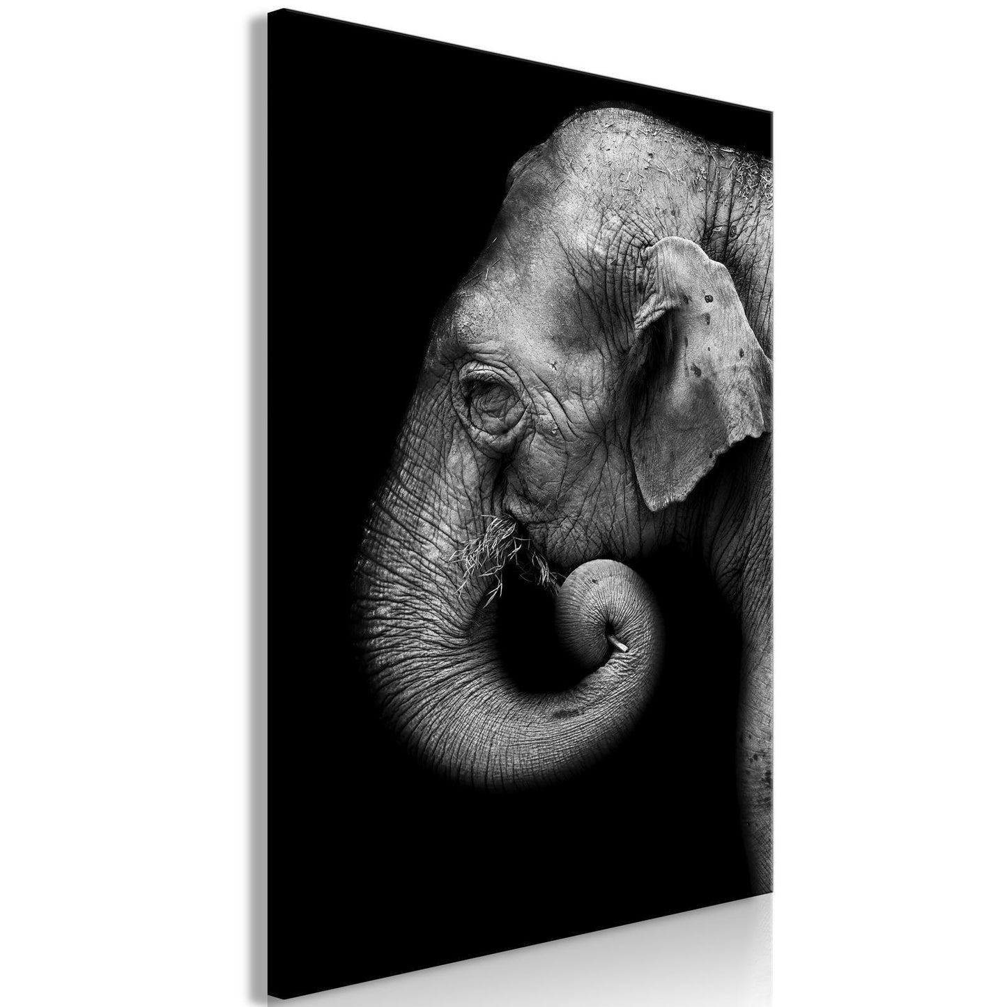 Schilderij - Portrait of Elephant (1 Part) Vertical