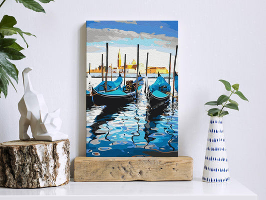 Doe-het-zelf op canvas schilderen - Venetian Boats