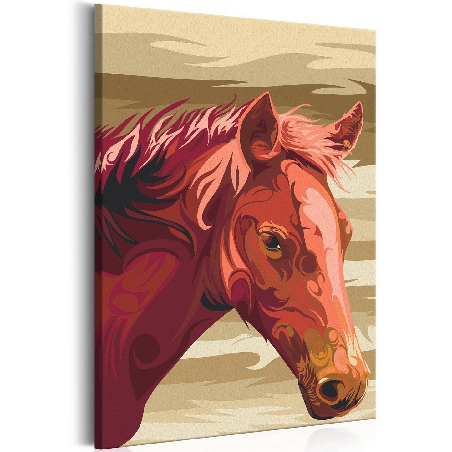 DIY-Leinwandgemälde – Braunes Pferd 
