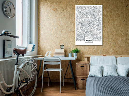 Painting - Map of Berlin (1 Part) Vertical