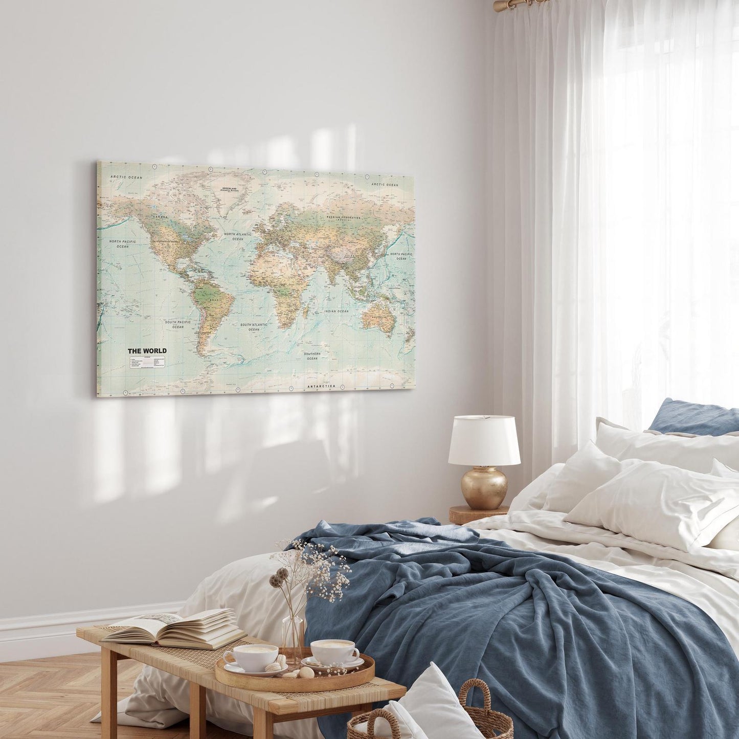 Gemälde - Weltkarte: Schöne Welt