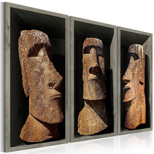Schilderij - Moai (Easter Island)