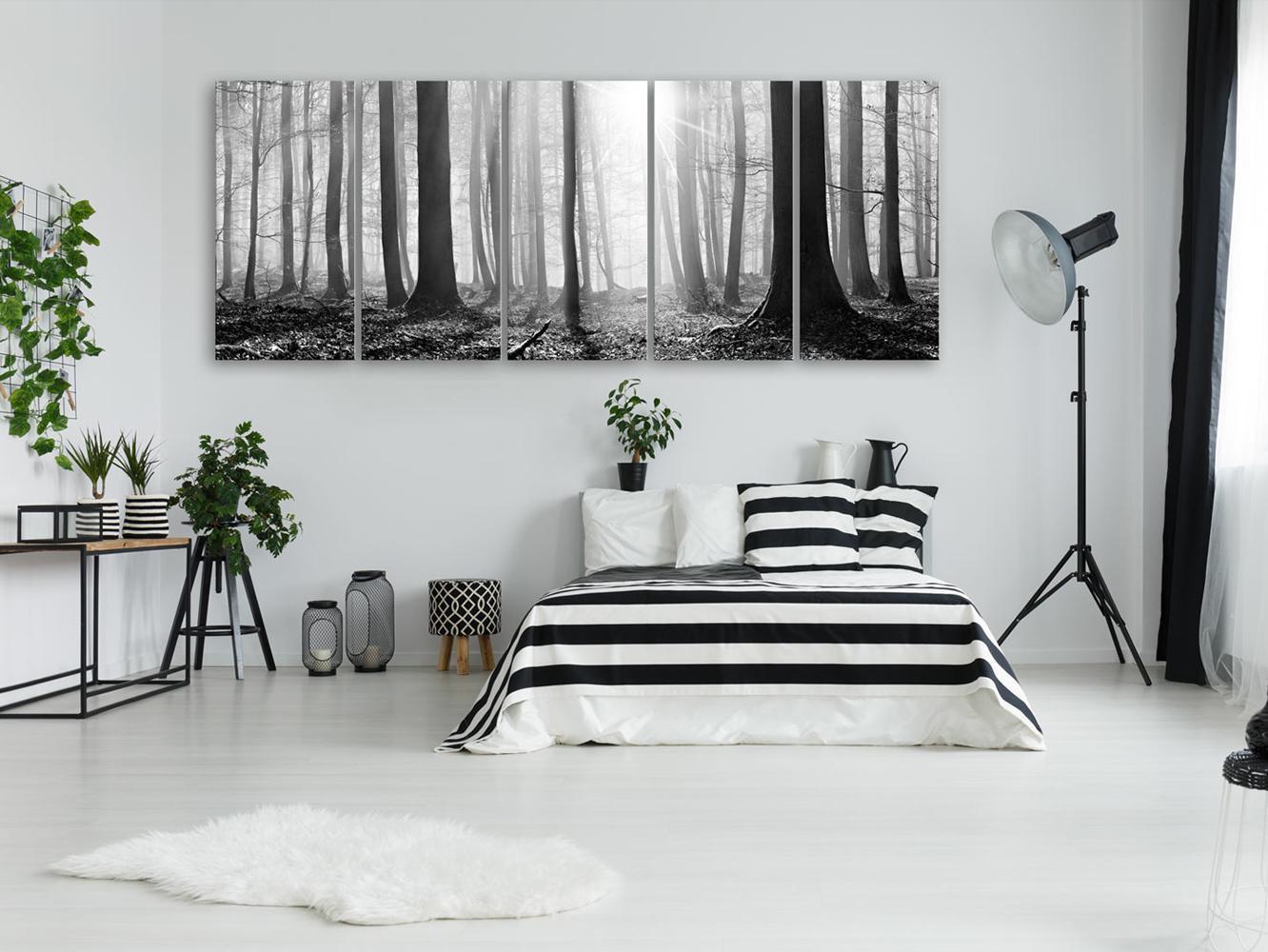 Schilderij - Monochrome Forest