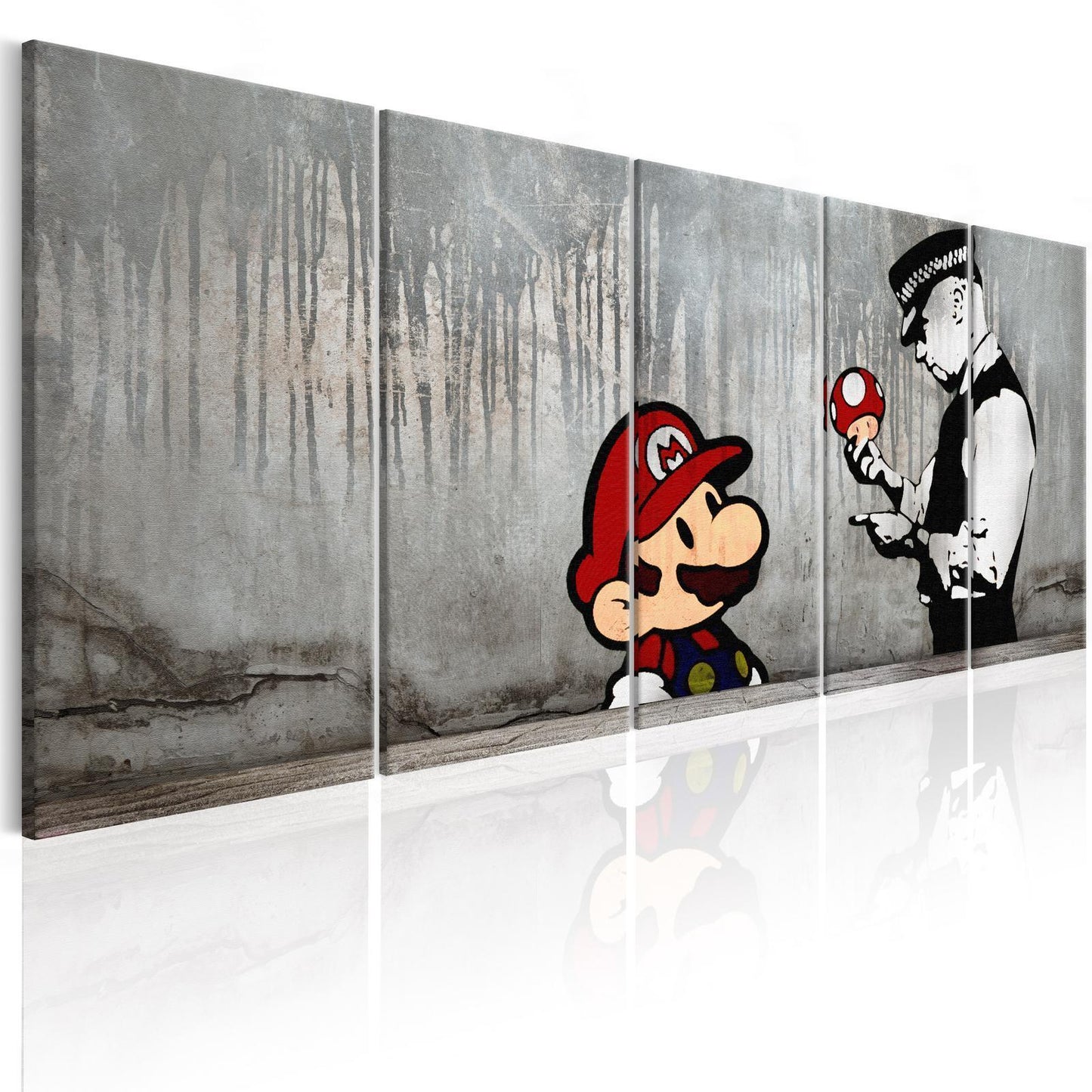 Malerei – Mario Bros. auf Beton