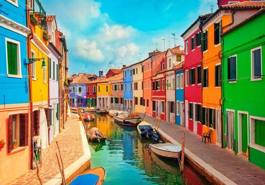 Wall Mural - Colorful Canal in Burano