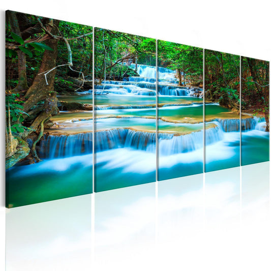 Schilderij - Sapphire Waterfalls I