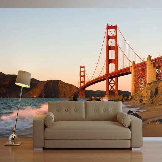 Fototapete - Golden Gate Bridge - Sonnenuntergang, San Francisco
