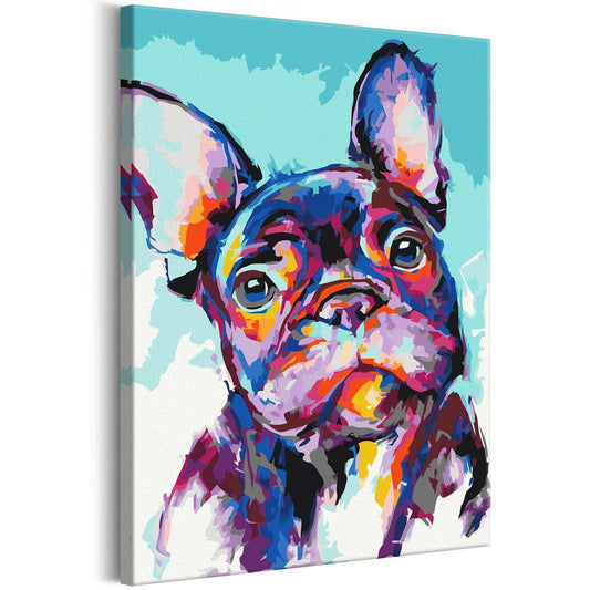 DIY-Leinwandgemälde – Bulldoggen-Portrait 