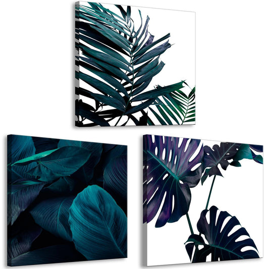 Schilderij - Turquoise Nature (3 Parts)